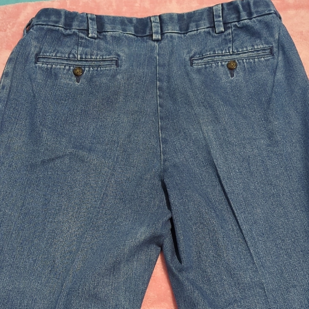 Roundtree & Yorke Light Blue Cotton Trousers - Picture 3 of 4